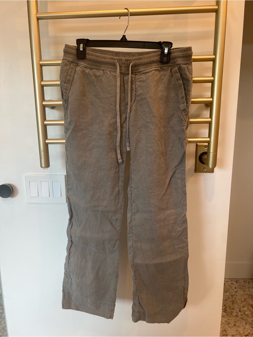 James Perse Women’s Drawstring Pants - Gray/green, size 1
